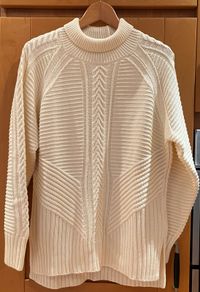 Cream Heavy Cotton Mix Jumper by Banana Republic