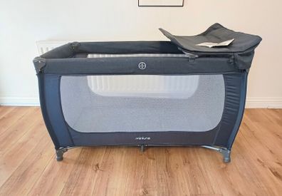 Miniuno 3 in 1 Travel Cot Portable Baby Cot in Navy
