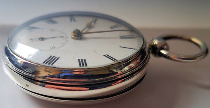 Silver Fusee Lever Pocket Watch - Berthold Muller,Twickenham - London 1873c