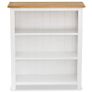 3-Tier Bookcase 72x22,5x82 cm Solid Oak Wood Image 3