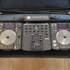 Collector's Condition Denon DJ Setup: 2x Denon DN-S1200 + DN-X120 Mixer + Zomo Bag & All Cables