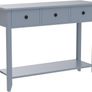 Windsor Console Table With Undershelf, Living Room,Hall Way Furniture 3 Drawer, Grey Image 3