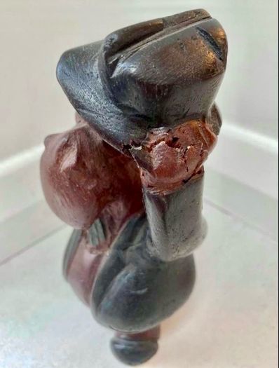 Vintage Wooden Hippo Figurine