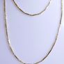 Antique Solid 18K Yellow Gold Bar-Link Chain Necklace length 23" - 5,6g Image 4