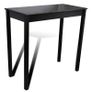 Bar Table MDF Black 115x55x107 cm Image 2