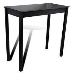 Bar Table MDF Black 115x55x107 cm