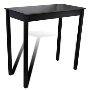 Bar Table MDF Black 115x55x107 cm