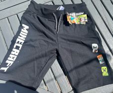 New Black Minecraft Shorts - Size Age 9/10yrs