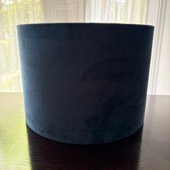 Blue velvet lamp shade