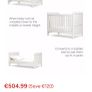 Mamas & Papas Atlas Convertible Cot/Bed & change table/dresser set - Nimbus White Image 9