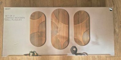 Next brand wall art  3 complementary pieces