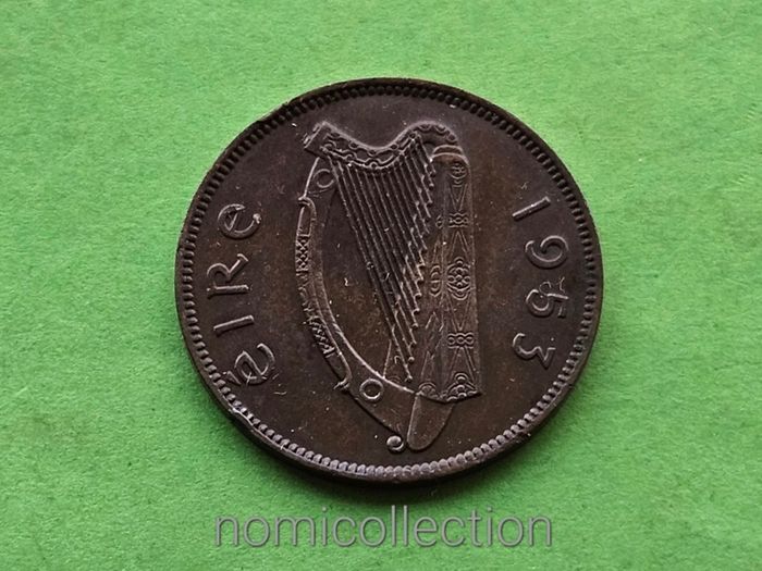 Ireland 1953 year Bronze Half Penny.