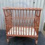 Vintage cane kitsch dry bar, sidetable, bedside table c1960 Image 2