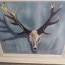 Caroline Carroll Oil Painting - Stag Skull Image 2