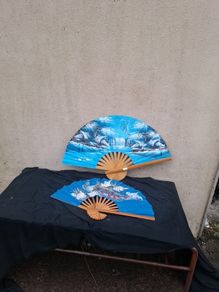 2 large decorative fan postage possible