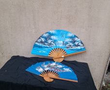 2 large decorative fan postage possible