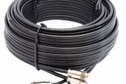 Satellites 10 m Twin Satellite Shotgun Cable Extension Kit with Premium Fitted Compression F Connectors for Sky q HD and Freesat - Black (10M, BLACK)