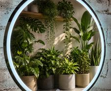 LED Bathroom Mirror Bluetooth Speakers Bright Light Makeup