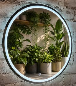 LED Bathroom Mirror Round 120cm Bluetooth Speakers