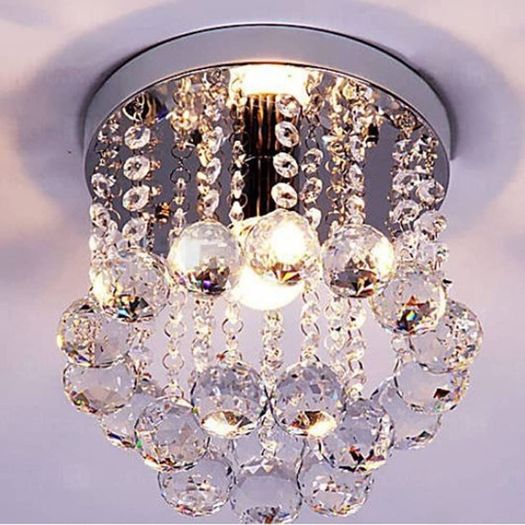 Mini Style 1-light Flush Mount Crystal Chandelier (FREE POSTAGE)
