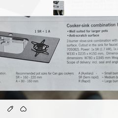 cooker/sink combination