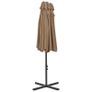 Outdoor Parasol with Aluminium Pole 460x270 cm Taupe Image 5