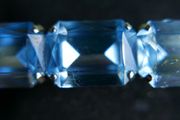 Vintage Blue Art Deco Aquamarine Bar Brooch