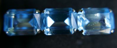 Vintage Blue Art Deco Aquamarine Bar Brooch