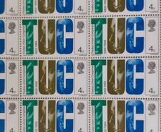 Sheets of Vintage UK Postage Stamps