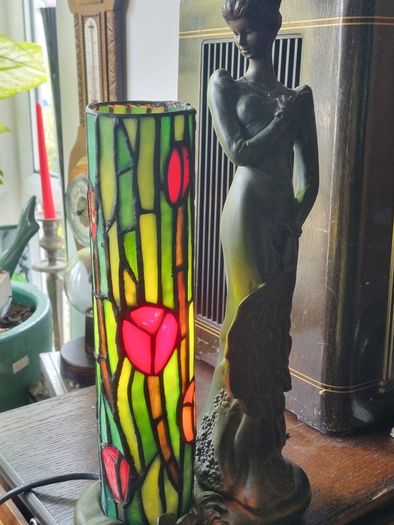 Tiffany-style stained-glass lamp