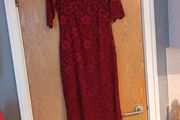 Jolie Moi Red   Lace Dress (Lined).  S.16   B.N.W.T.