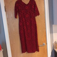 Jolie Moi Red   Lace Dress (Lined).  S.16   B.N.W.T.