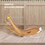 Outdoor Rocking Chair w/ Slatted Seat, Wooden Rocking Chair, 130cm x 60cm x 60cm, Teak Image 6