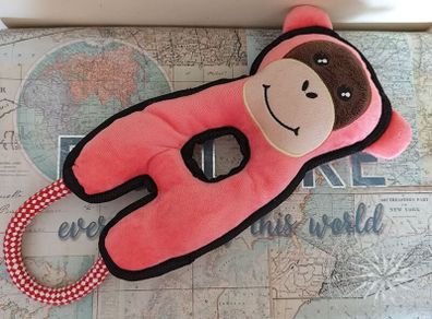 Brand New Monkey Rope Tug Dog Toy - Pink