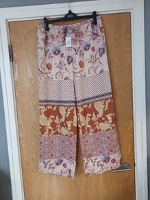 Primark  Faux  Silk Trousers. S.M - 12/14.      B.N.W.T