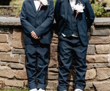 2 x Navy Pageboy suits age 7