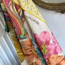Vintage Tesa de Baviera Floral Silk-like Summer Scarf Image 4