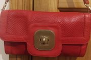 Genuine Longchamp 100% leather red shoulder bag