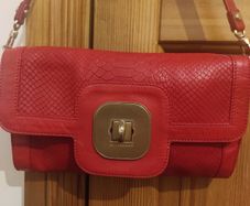 Longchamp 100% leather red shoulder bag
