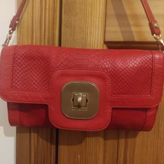 Genuine Longchamp 100% leather red shoulder bag