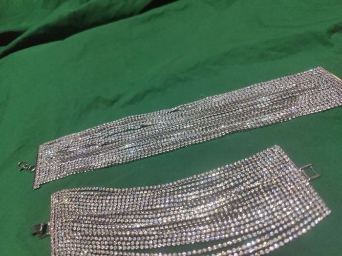 crystal necklace and bracelet