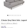 Two 3 seater Grey Sofa's Image 2