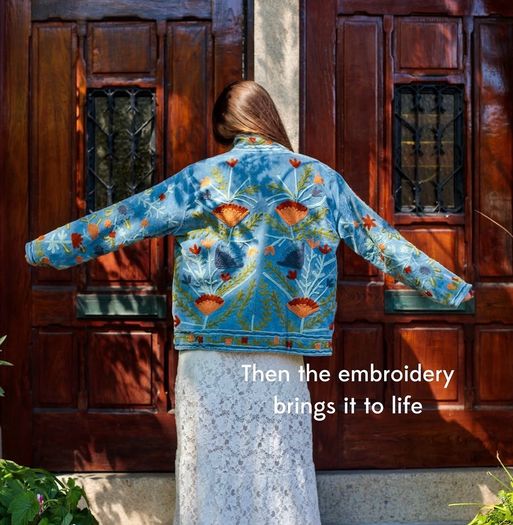 Velvet Embroidered Suzani Jacket