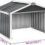 Garden Robot Lawnmower Shed, Galvanised Steel, Anthracite, 92x97x63 cm, Outdoor Tool Storage, Protective House for Robot, for Lawn and Garden, Patio Storage Shed, Weather-Resistant Image 5