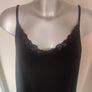Very Black strappy lace loose fit top size UK14/16/18/20 EU42/44/46/48 Perfect condition Postage included Image 4