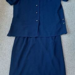 Vintage Ladies Navy Skirt & Top