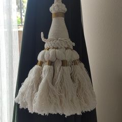 Large Chunky Vintage Curtain Tassel Tiebacks Pair - 23"