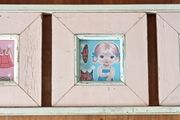 Pink Rustic Collage Frame for 5 Photos or Prints