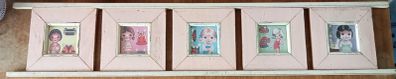 Pink Rustic Collage Frame for 5 Photos or Prints