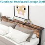 King Size Bed Frame Metal Platform Image 7